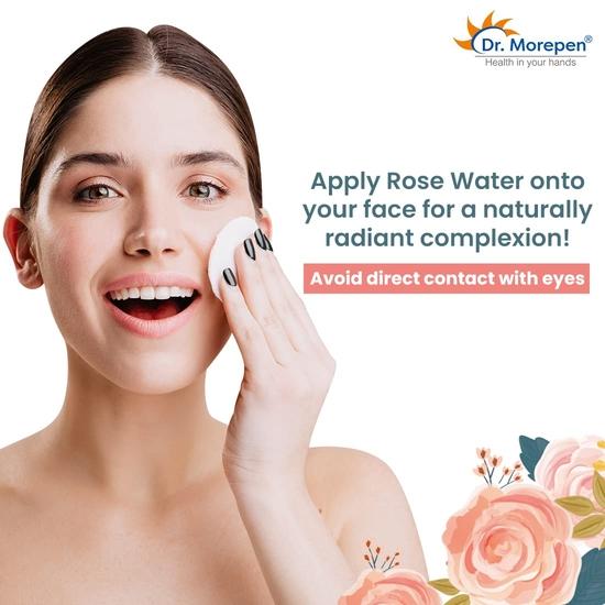 Dr. Morepen Rose Water - Pure & Natural | 100% Herbal, High in Vitamin A & C, Good For All Skin Types | Natural Rose Water - Pack of 2 (120 ml each)
