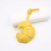 PU Leather PU Leather Hanger Car Keyring Bag Pendant Cute Croissant Keychain  Men