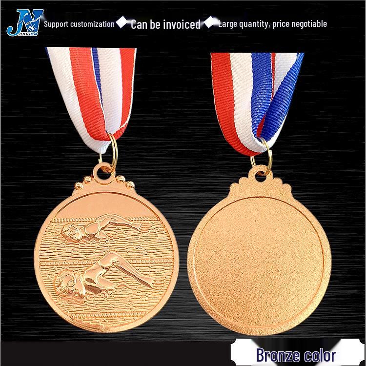 

School Sports Day Medals: Gold, Silver & Bronze for Swimming Events & Competitions