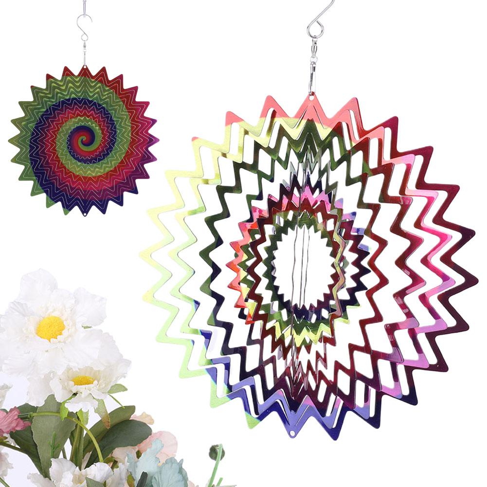 3D Mandala Wind Spinner Reflective Pendants 20cm Stainless Steel Wind Spinner Metal Hanging Wind Spinner for Outdoor Yard Patio China Mainland