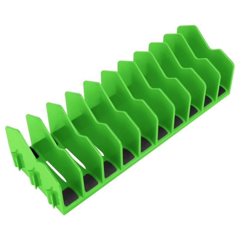 

10 Slots Plier Organizer Rack Pliers Holder Wrench Cutter Hammer Storage Organizer Toolbox for Easy Tool Management зелений