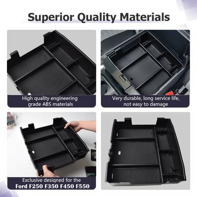 Armrest Storage Box Tray Center Console Full Organizer For 2025 2025 Ford F250 F350 F450 F550 Interior Car Storage Accessories