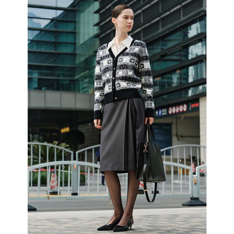 Giovanni Valentino Women's Pure Wool Knit Cardigan