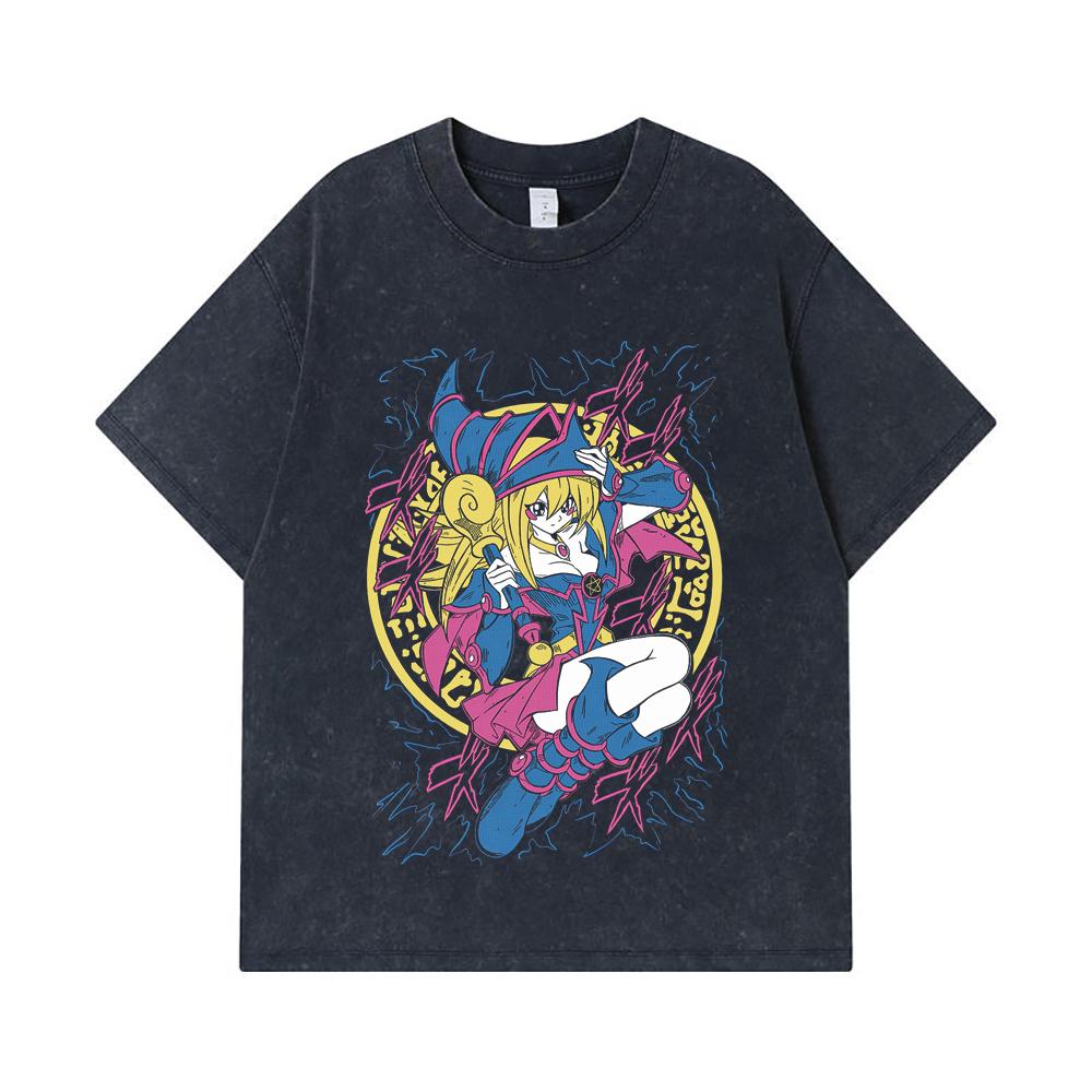 275 GSM Washed T-shirts 100% Cotton Yu-Gi-Oh V3 Maga Obscura Print Unisex Heavy Cotton T Shirt