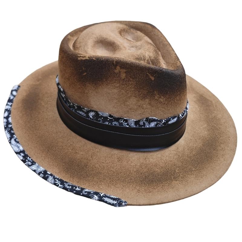 

Wool Hat with Skull Head Top Design Breathable Windproof Warm Fedoras For Fashion Men And Women Fall Winter Headwear