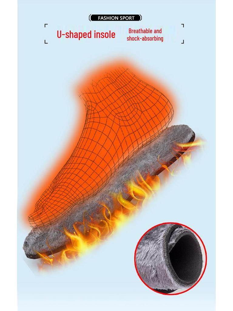 Men's Winter Velvet Comfort Shoes - Wide Toe, Adjustable Fit for Swollen Feet