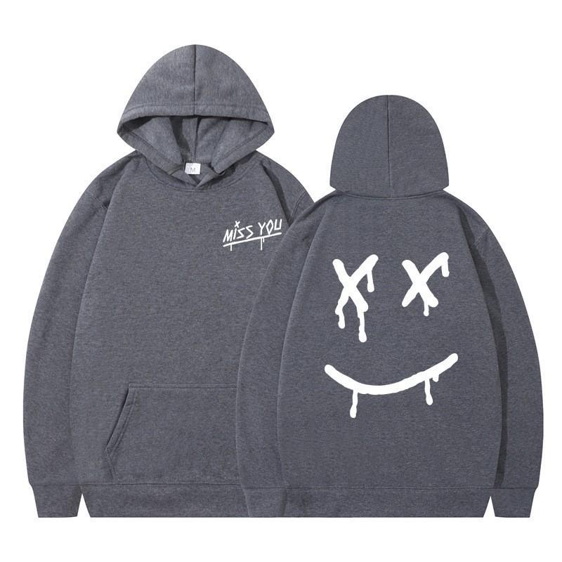 New Autumn and Winter Rock One-way Combination Fashion Printed Fleece Thickened Sweater