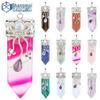 Natural Crystal Seven Chakra Colors Pendulum Pendant for Jewelry, Yoga, Handbags, Clothing, and Decor