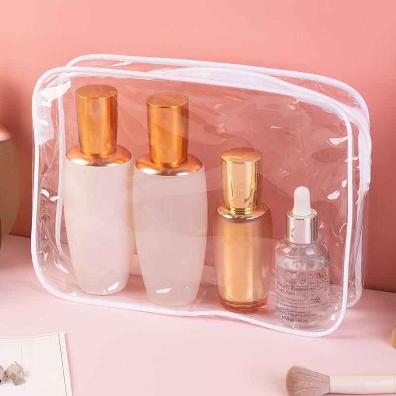 1 PC PVC Wash Bag Travel Portable Transparent Waterproof Makeup Storage Cosmetic Organizer Large Capacity Makeup Bag