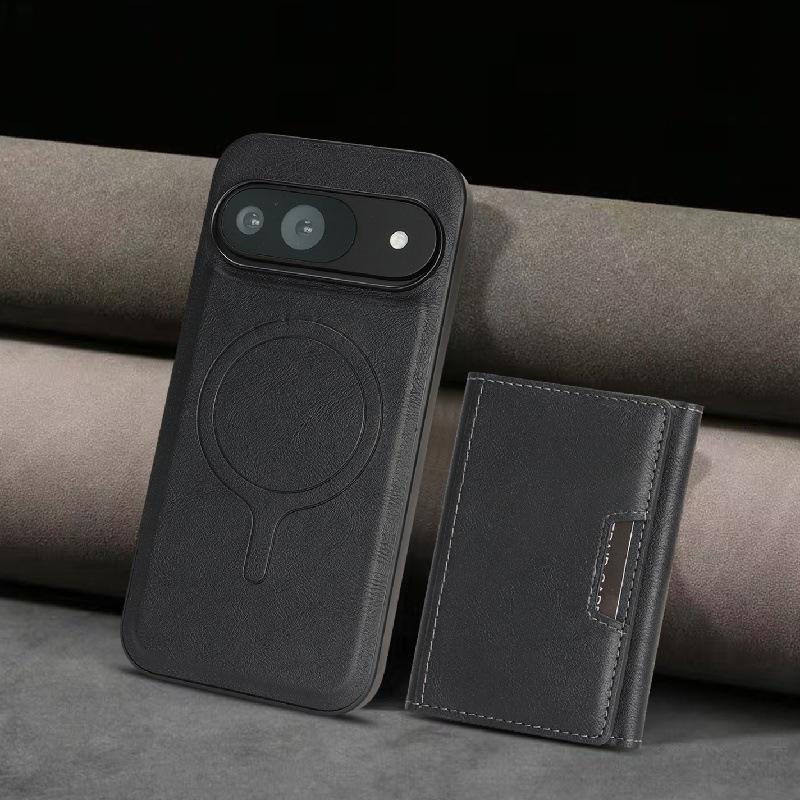 Google Pixel 10 Wireless Charging Case with Magnetic Tri-fold Card Holder and XL Protective Design