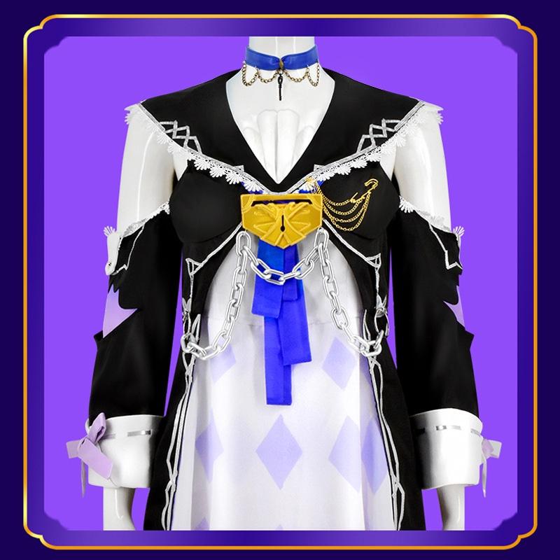 Schwarzes Turm-Cosplay-Kleid für Damen, bequem und stilvoll!