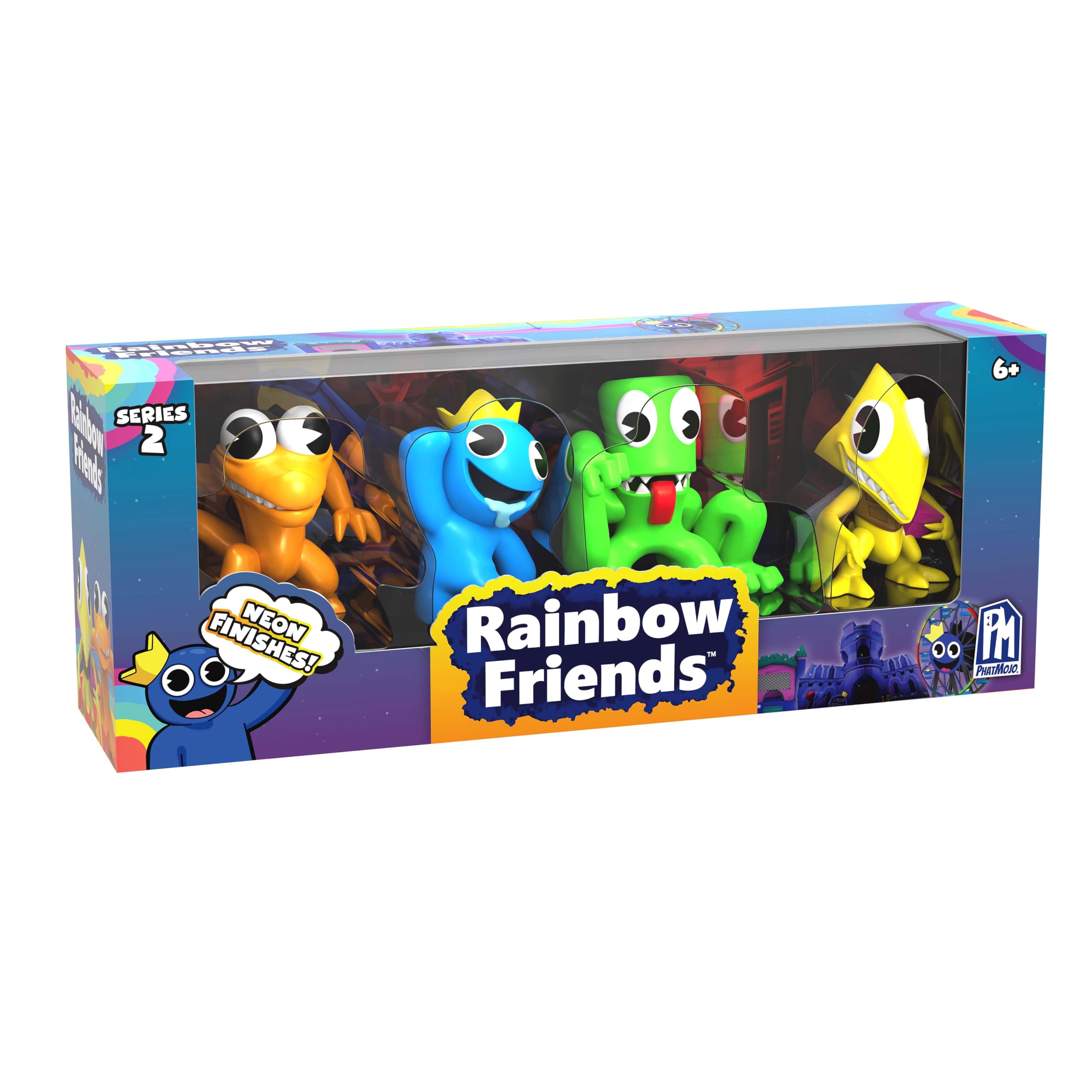 

Rainbow Friends - Neon Minifigures 4-Pack (2.5 Tall, Series 2)