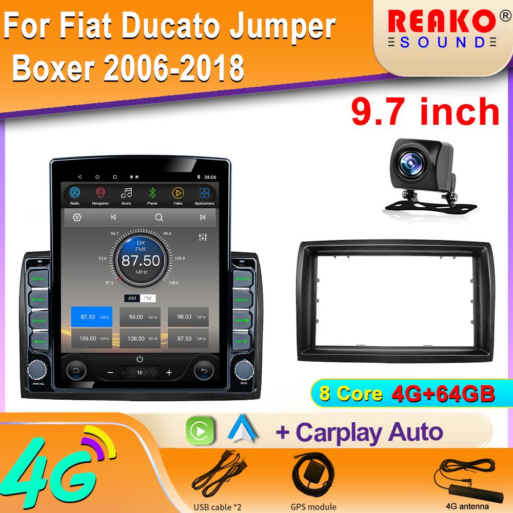 

9,7-дюймовый вертикальный экран Tesla Android автомобильное радио для Fiat Ducato Jumper Boxer 2006-2018 мультимедийный плеер GPS-навигация 8 core 4GB+64GB