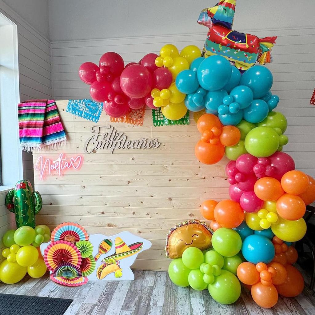 170Pcs multi-color latex balloon set suitable for birthday parties, weddings, Valentine's Day party decoration
