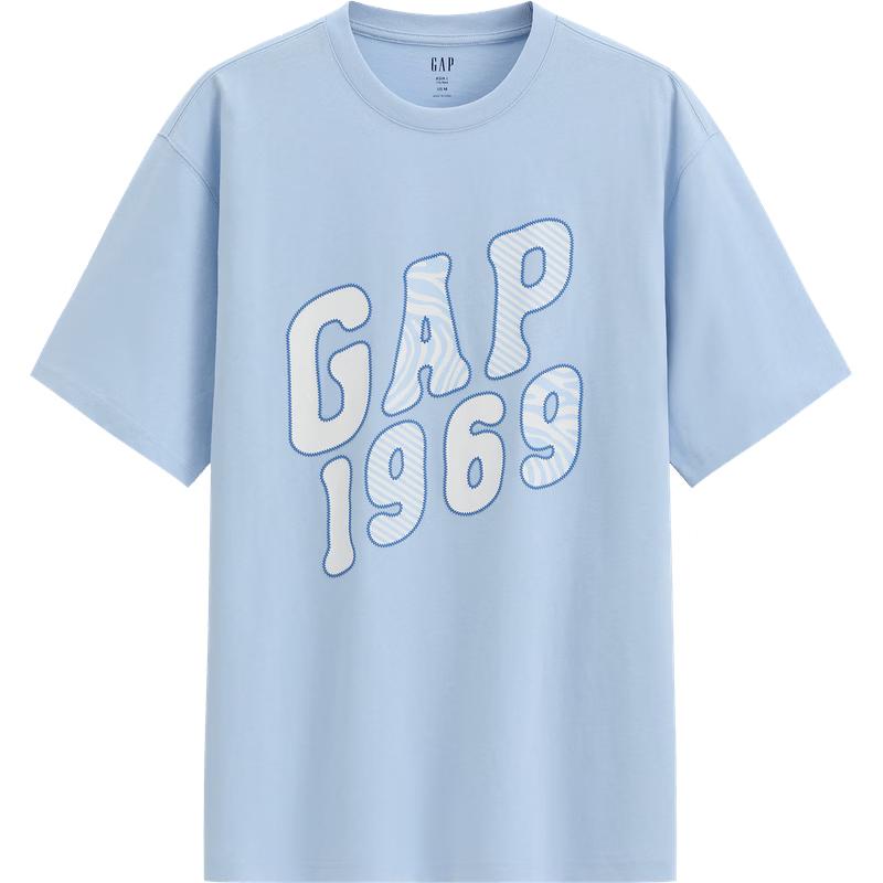 GAP Unisex Logo Print Loose Fit Short Sleeve T-Shirt 16588A 3990₽