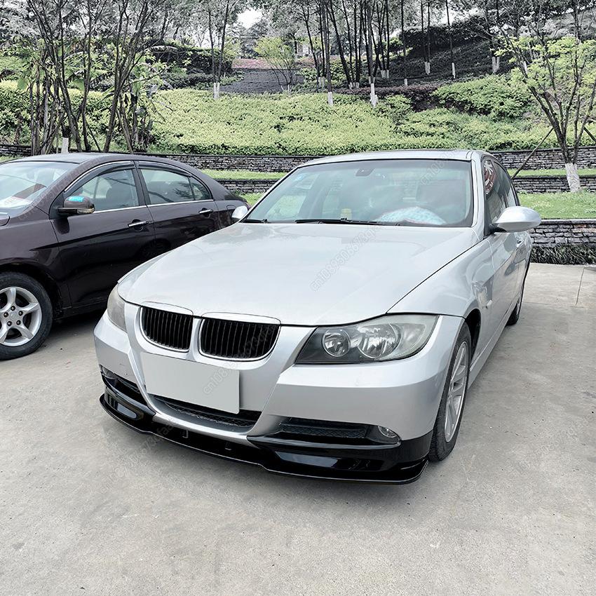 Front Bumper Lip Splitter Diffuser For BMW 3 Series E90 E91 318i 320i 330i 2005-2008 Pre-Facelift ABS Body Kit Tuning Spoiler