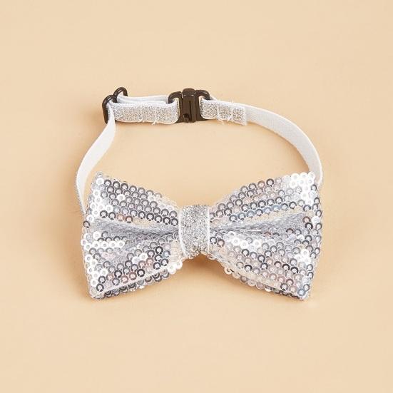 Haustier-Pailletten-Bowknot-Halsband, verstellbar, leicht, süß, niedlich, Katze, kleiner, mittelgroßer Hund, Welpe, Halskette, Heimtierbedarf