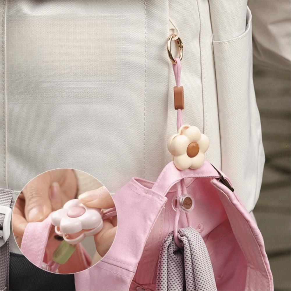 Anti-Lost Flower Shape Cap Clip Hands-free Backpack Sun Hat Hanger  Free-Hand Organizer