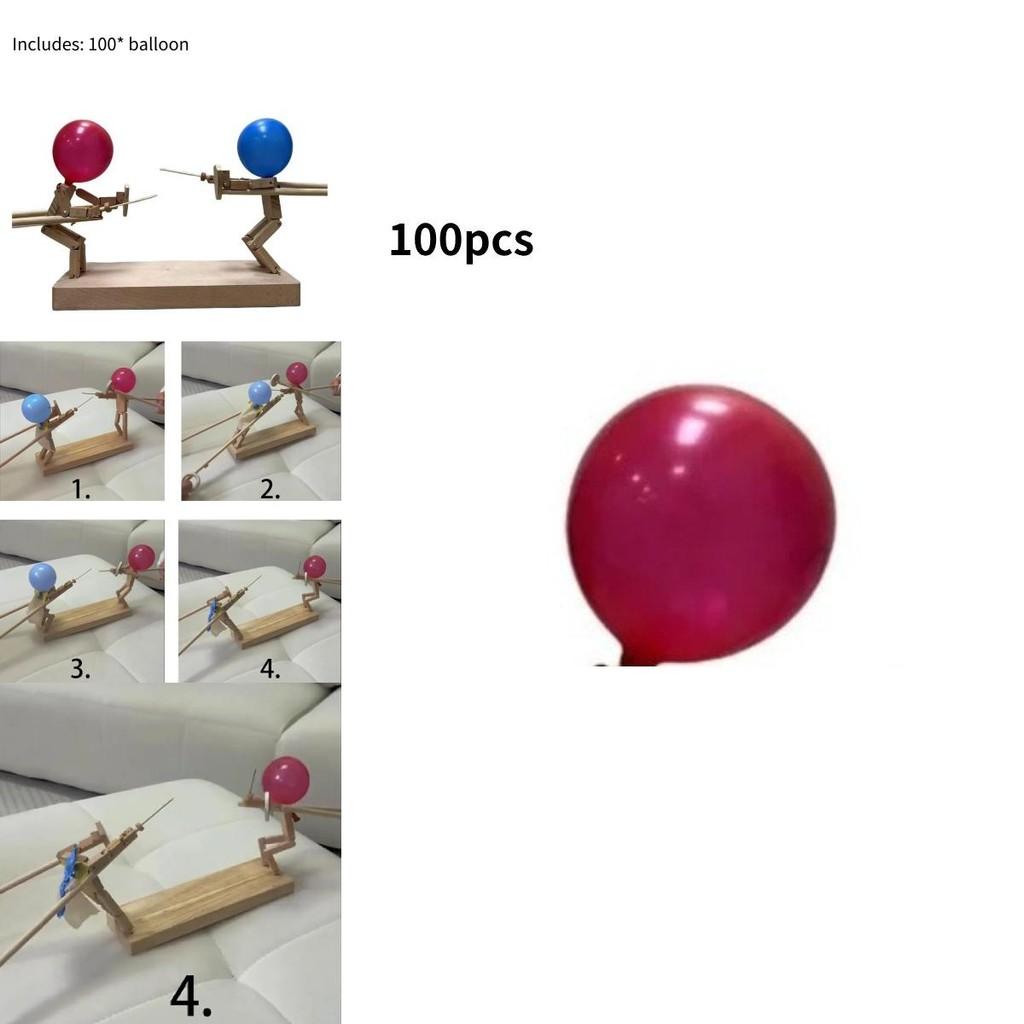 Charming Handmade Wooden Fencing Puppets With 400 Balloons Perfect For Imaginative Play