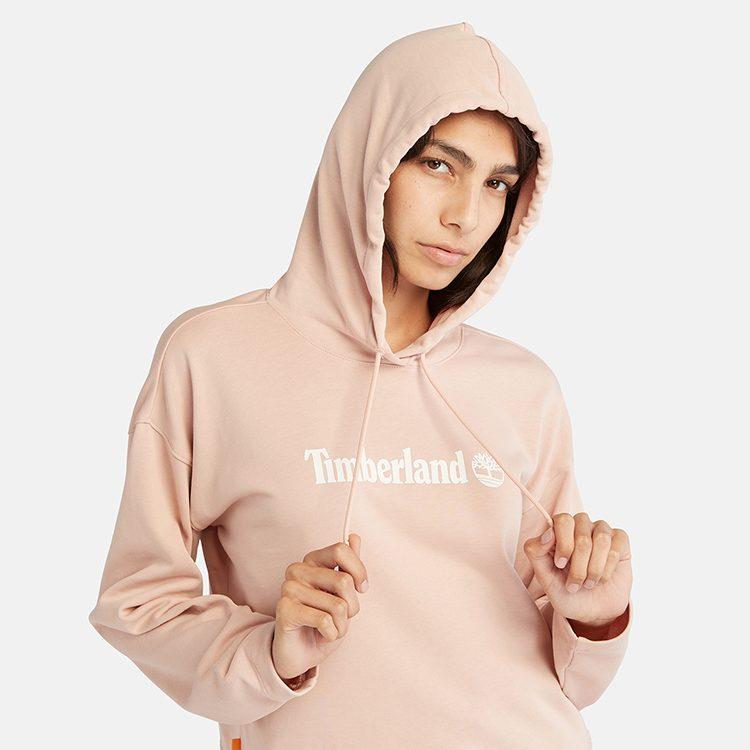 Timberland Sweatshirts Women's Light Pink Hooded Moderate Other A6AZ2-662