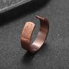 A vintage bohemian-style magnetic open ring adorned with a World Tree motif.