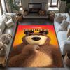 Masha Bear Customize Text Floor Rug Office Rug Perfect for Dining Room Balcony Living Rooms Playrooms Anti-slip Rug Office Home Decor