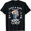 Girls Rock and Roll Music Graphic Novelty Tee & Cool Designs,Quality Short Sleeves