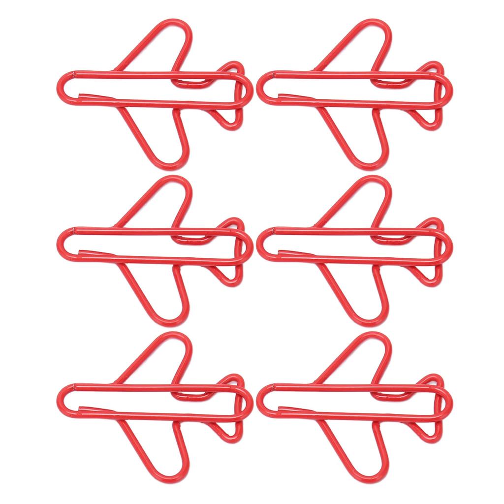 100pcs Airplane Shaped Paper Clips Rust Prevention Plating Process Cute Paper Clip for Scrapbooking Card Making