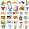 Oktoberfest Selfie Props Beer Festival Oktoberfest Funny Photo Props Colorful Traditional Germany Accessories Party Decoration
