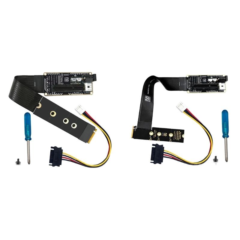 M-Key NVMe zu PCIe 4.0 Verlängerungskabel-Adapter Datenübertragungsplatine für 2230 2242 2260 2280 Grafikkarte