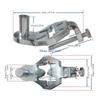 31GJ 2lots Stainless Steel T Post Gate Hinges Set Heavy Type Fence Door Hardware for Garden Gate