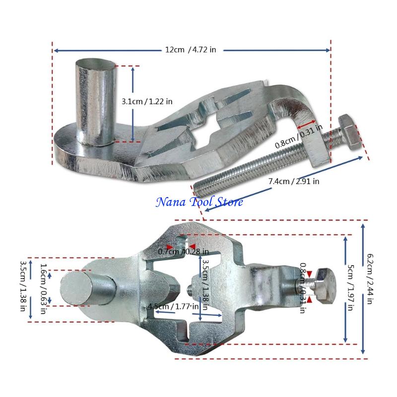 31GJ 2lots Stainless Steel T Post Gate Hinges Set Heavy Type Fence Door Hardware for Garden Gate