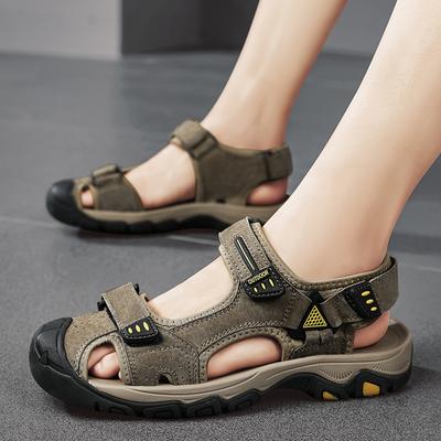 Fashion New Men's Sandals Summer Genuine Leather Sandals Men Outdoor Casual Lightweight Beach Sandals Fashion Men's Sneakers Large Size