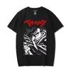 Berserk T Shirts Guts Funny T Shirt Cool Manga Graphic T-Shirt Japanese Anime WoCotton Harajuku Manga Hip Hop Tops Tees
