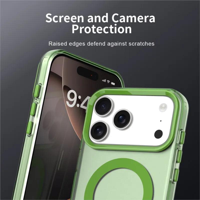 For Magsafe Magnetic Case for IPhone 17 Air Candy Color Translucent PC + TPU Shockproof Hard Bumper for Iphone 17 Pro Max 17pro