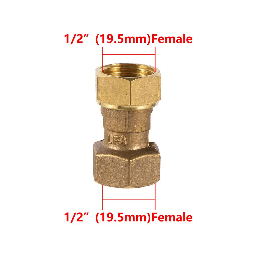1/2" Außengewinde/Innengewinde Sechskant Messing Verbinder 304 Edelstahl T-Stück Winkel Gerade Adapter Gartenbewässerung Wasserhahn Kupplung
