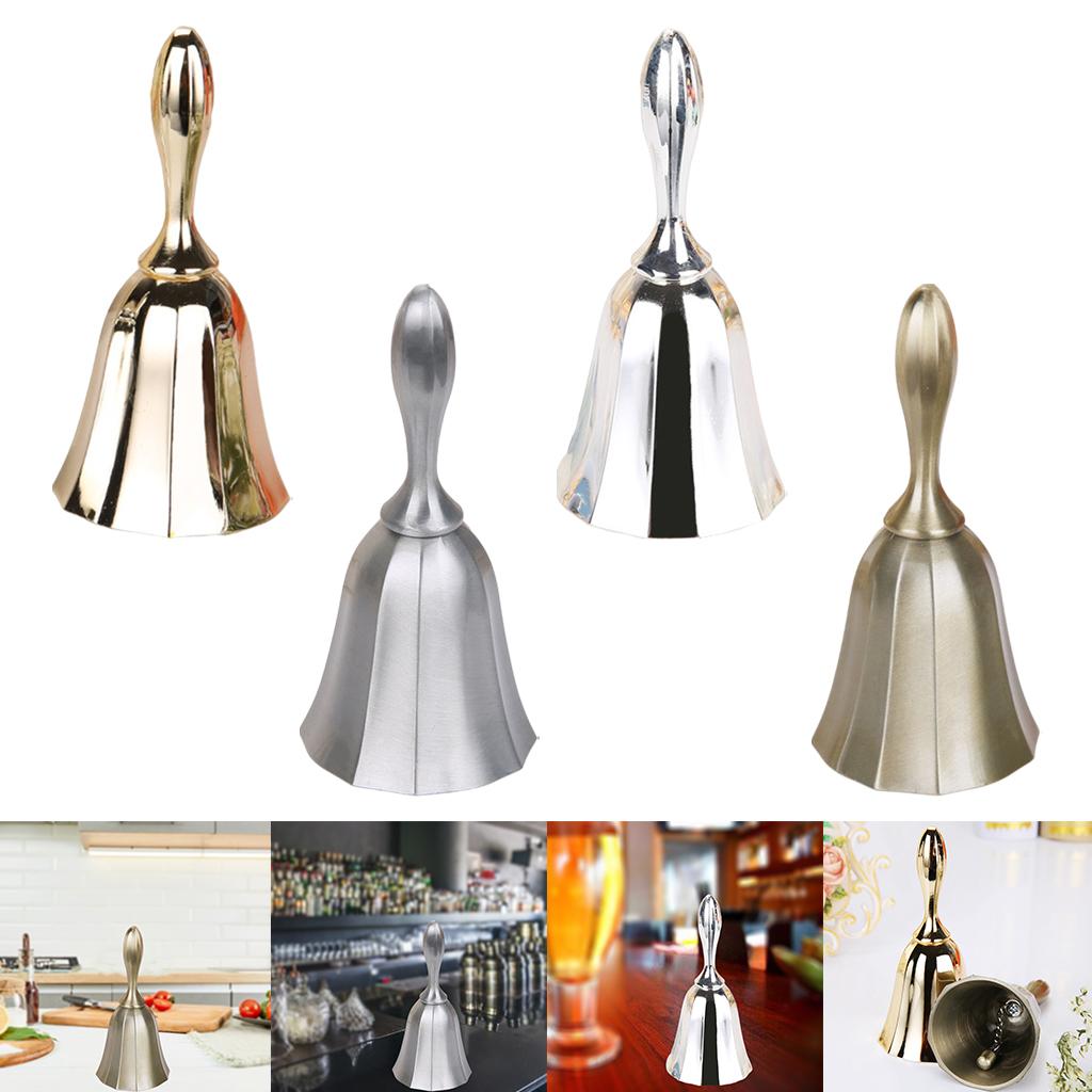 Desk Hand Bell Service Call Bells for Concierge Hotel , Golden
