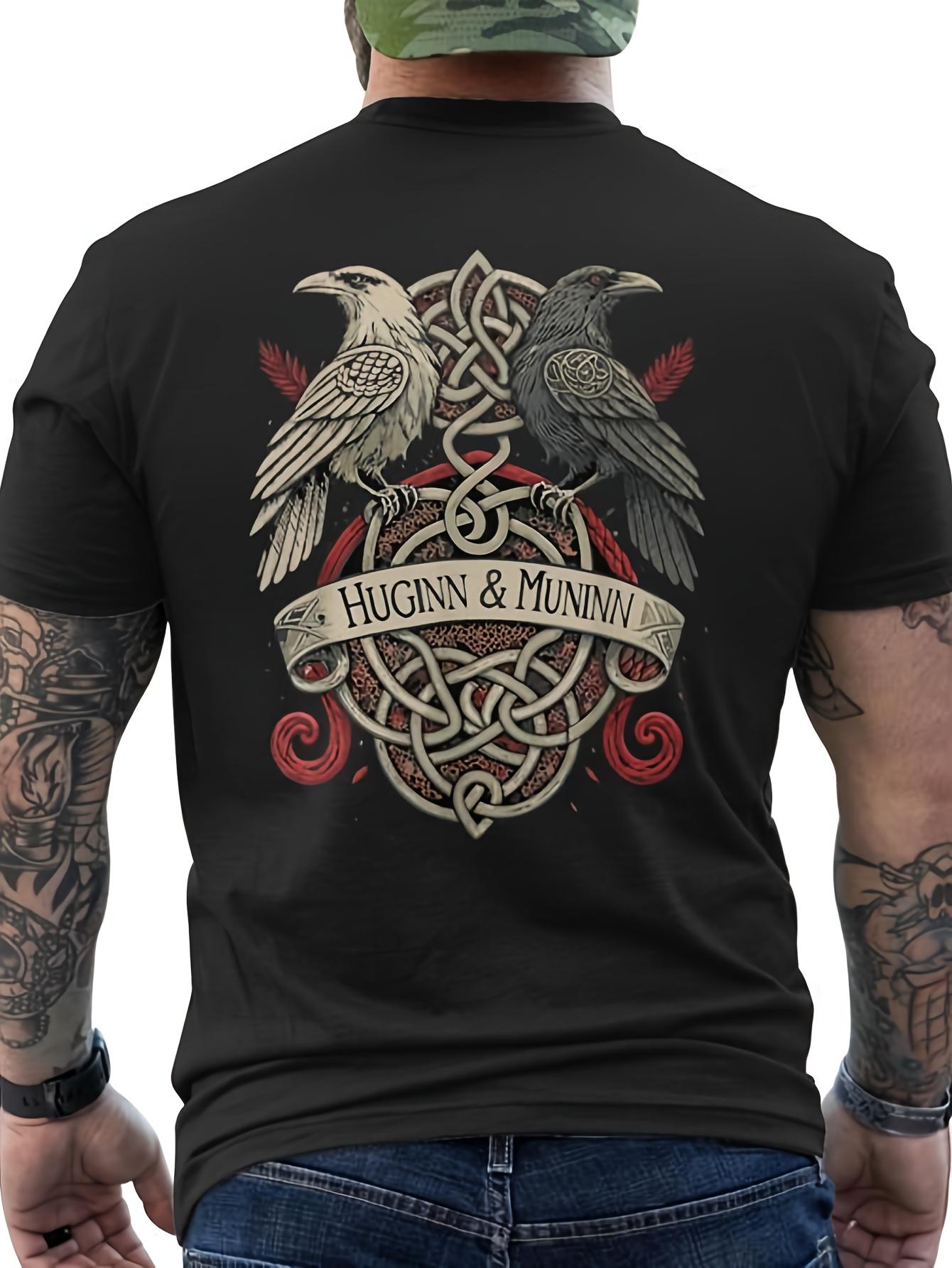 New Huginn& Muninn T-shirts Men and Women XXL