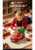 Christmas Red Cart Building Blocks Educational Toy for Children