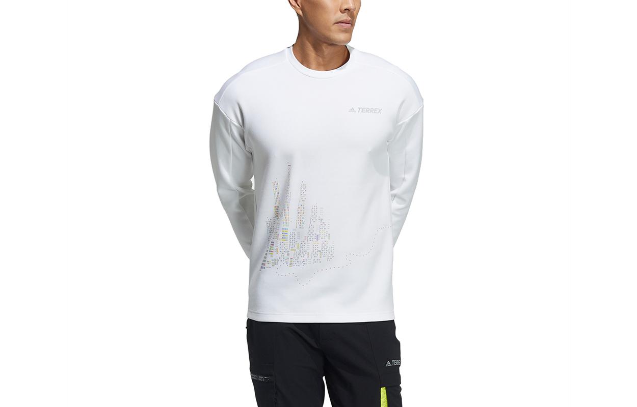 

Adidas Sweatshirts Men s White Crew Neck Moderate Regular GN7572 L