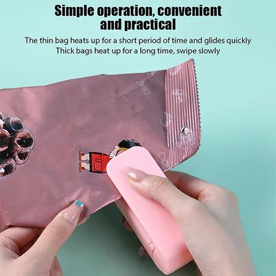 1Pc Portable Mini Sealing Machine Package Sealer Bags Thermal Plastic Food Bag Hand Pressure Heat Sealing Machine Kitchen Tools