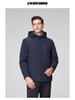 Men's Hooded Winter White Duck Down Jacket - Warm Middle-aged Business Outerwear