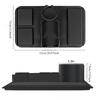 Silicone Sofa Armrest Cup Holder Tray, Sofa Armrest Organizer Bag, Large Capacity Storage for Remote Control & Drinks