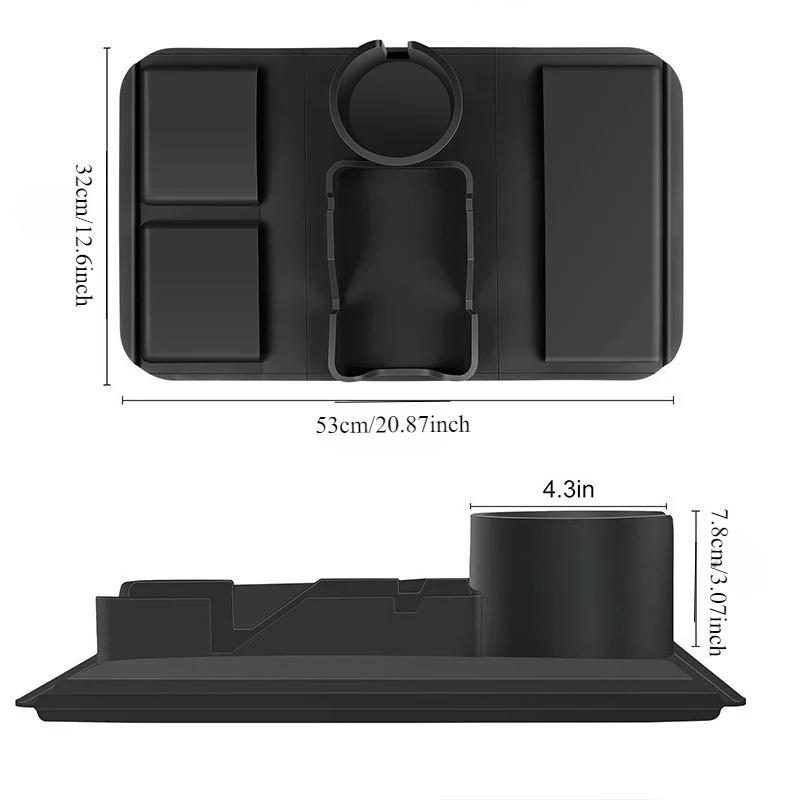 Silicone Sofa Armrest Cup Holder Tray, Sofa Armrest Organizer Bag, Large Capacity Storage for Remote Control & Drinks
