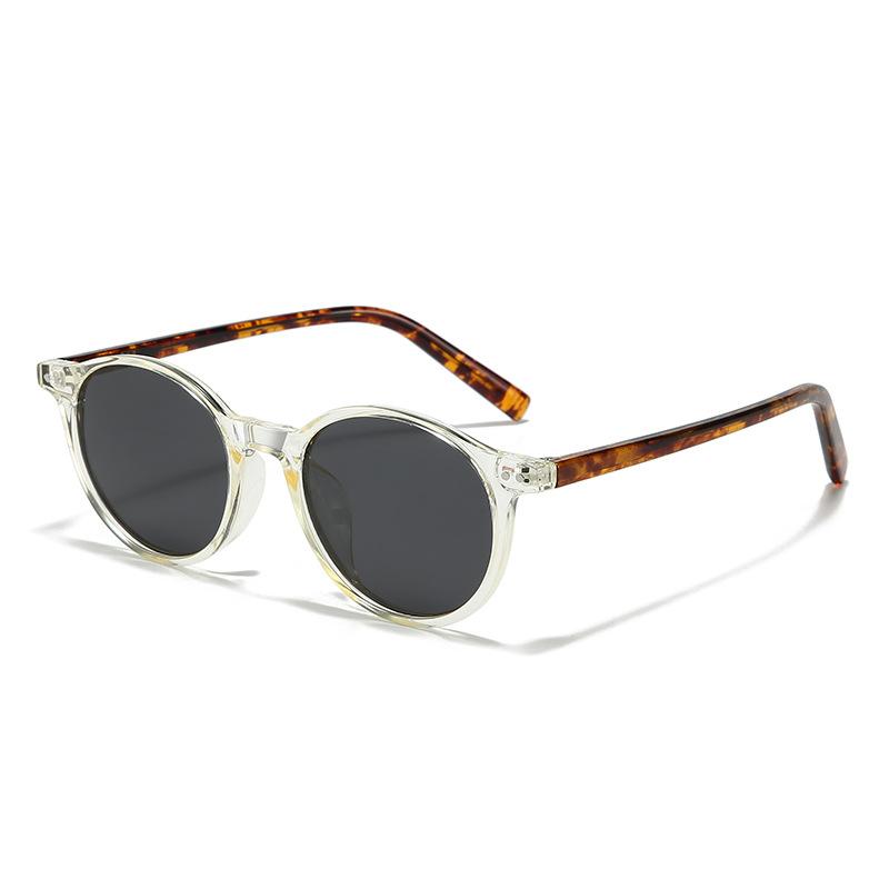 Vintage round frame rice nail pin polarized sunglasses men and women fashion Internet celebrities personality trend advanced sense sunglasses