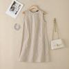 ZANZEA Women Plaid Print Casual Round Neck Sleeveless Dress