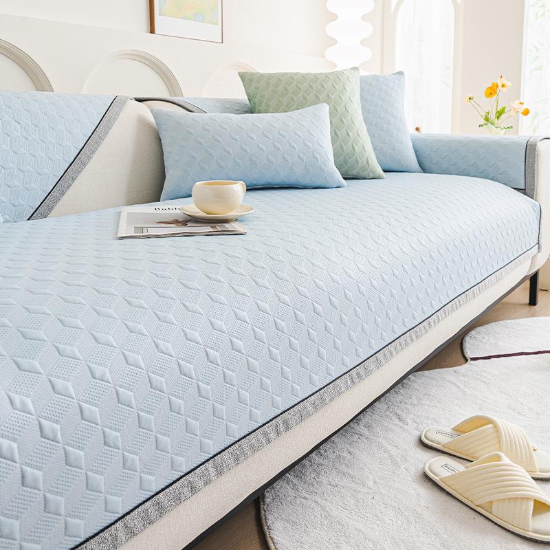 Cool Doudou Summer Sofa Cushion Mat Seat Cushion Ice Silk Non-slip Sofa Cover Summer Cool Sofa Cover