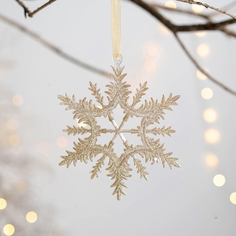 Transparent Artificial Snowflake Decoration Xmas Tree Hanging Pendant  Merry Christmas Decoration