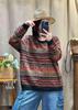 Women's Korean Style Jacquard Sweater: Loose Casual Round Neck Knit Pullover for Autumn/Winter