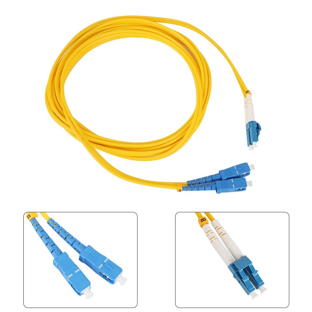 9.8ft SC LC Fiber Optic Patch Cord PVC Singlemode Jumper Cable for Network  less than br more than